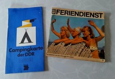 FDGB Werbebroschüre Feriendienst Ostseebäder - 1966 & Campingkarte DDR  Ostalgie