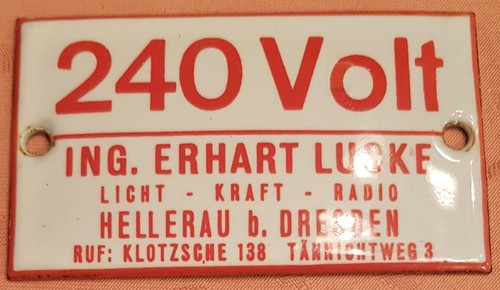 Kleines emailleschild hellerau - emailleschild,