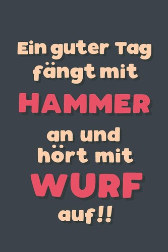 Notizbuch hammerwurf geschenk - hammerwurf:,