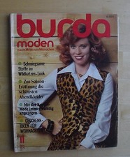Burda Moden 11/74 November 1974 8 S. Mieder Pelz Folklore Umstandsmode BH KULT