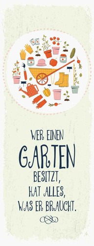 Blechschild 27x10 wer garten - 27x10,