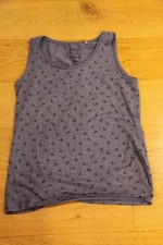 TOP ÄRMELLOSE BLUSE BLAU GRAU