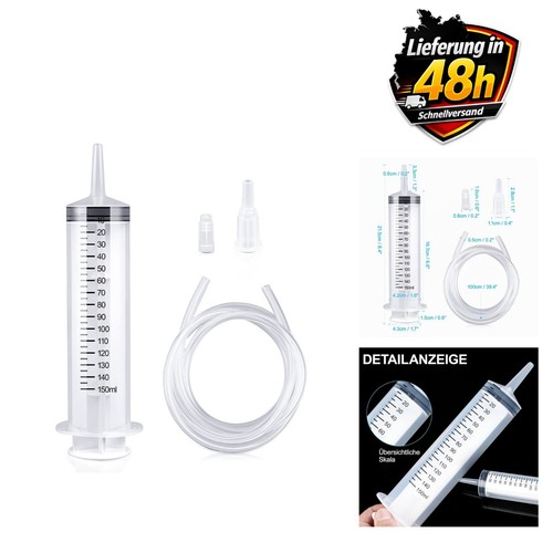 150 spritze mit schlauch - ml,