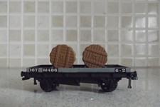 HORNBY MECCANO 00 SEILWAGEN M486 MIT 2 KABELTROMMELN WAGEN IN GRAU.