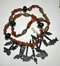 Handgemacht Sw Goldfluss Kieselstein Geschnitzter Anhänger Bär Fisch Vogel Fuchs