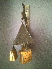 Original DDR alter Gong Türgong Glocke Windspiel Klangspiel Kupfer verkupfert