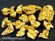10 Goldnuggets aus Yukon Kanada GN25S10X1 Alaska Goldflitter Weihnachtsgeschenk
