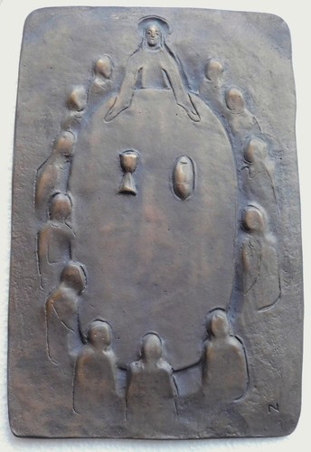 Bronze relief das letzte - bronze,
