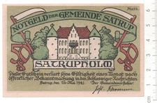 Deutsches Notgeld SATRUP 50 Pfennig vom 26.05.1921 ohne KN!  RAR