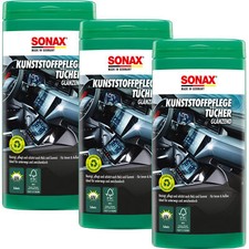 3x Sonax KunststoffPflegeTücher Cockpitpflegetücher glänzend je 25 Feuchttücher