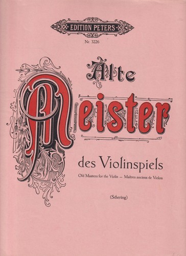 Noten alte meister - alte, des