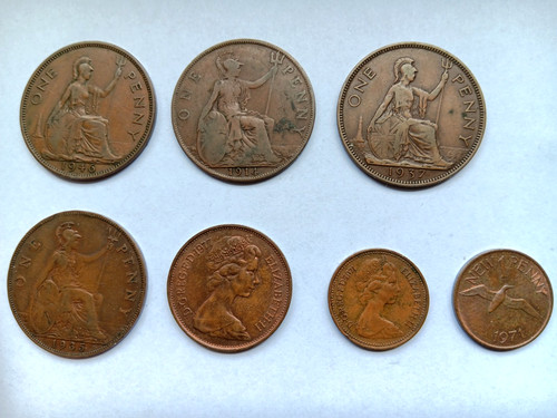 One penny 2 x - penny, +