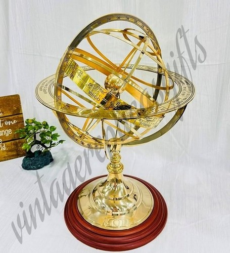 Vintage messing armillar kugel - vintage,