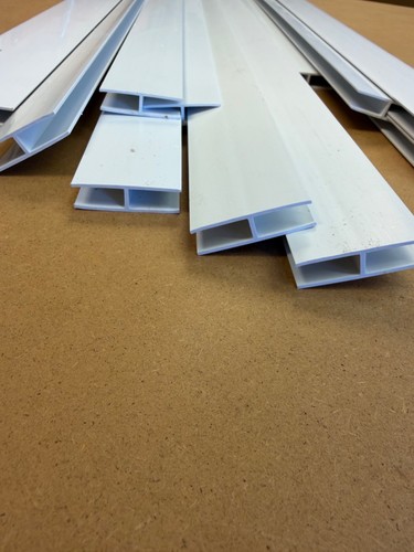 12x pvc profil weiß - h-profil,