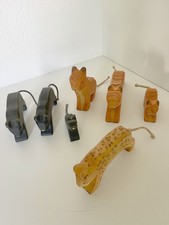 Ostheimer Holzfiguren - 7 Raubkatzen - Tiger, Panther und Leopard