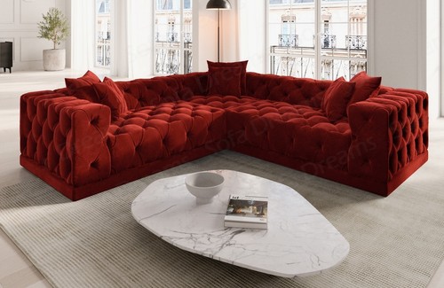 Eckcouch samtstoff ecksofa - eckcouch,