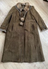 Vintage Damen Wildleder-Mantel