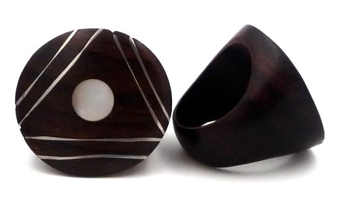Ethno ring aus - ethno, ebenholz