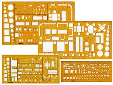 SCHABLONE ROTRING ARCHITEKT MÖBLIERUNG 853778, 853779, 853781, 853783, 853785