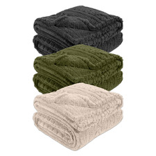 Sherpadecke Kuscheldecke flauschige Winterdecke Überwurf Bett Sofa  150x200cm XL