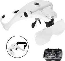 LED Kopflupe Stirnlupe Brillenlupe Lupenbrille Lupe Licht mit 5 Vergrößerungs DE