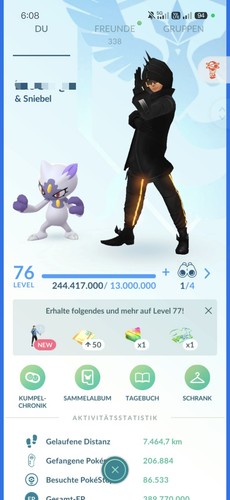 Pokémon account lvl - go, up
