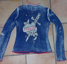 GRACE, STRICKJACKE mit Cashmere + Merino, Rückenmotiv "Forever", Gr. M