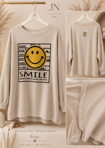 Damen oversize sweatshirt - oversize,