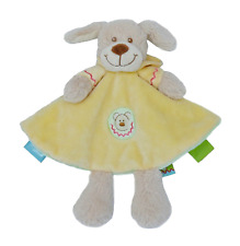 Nicotoy Schmusetuch Hund mit Kapuze gelb Baby Kuscheltuch dog Simba Toys