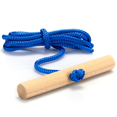 Schlittenleine mit holzgriff - schlittenleine,