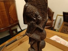 Seltener Baum des Lebens afrikanische handgeschnitzte Holz Stammeskunst Statue / Makonde