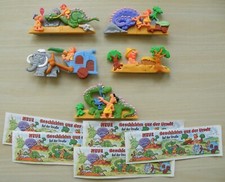 Ü-Ei Satz Steckpuzzle / Neue Geschichten aus der Urzeit  2+ alle BPZ / 1997 Top