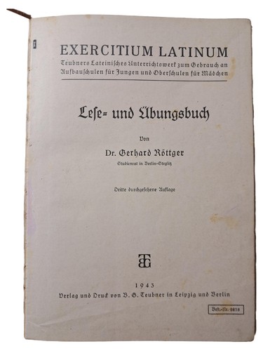 Exercitium latinum lese und - exercitium, lese-