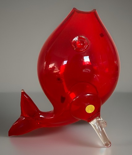 Xxl glasvase fisch murano - glasvase, –