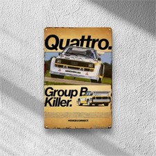Audi Urquattro Metall Schild