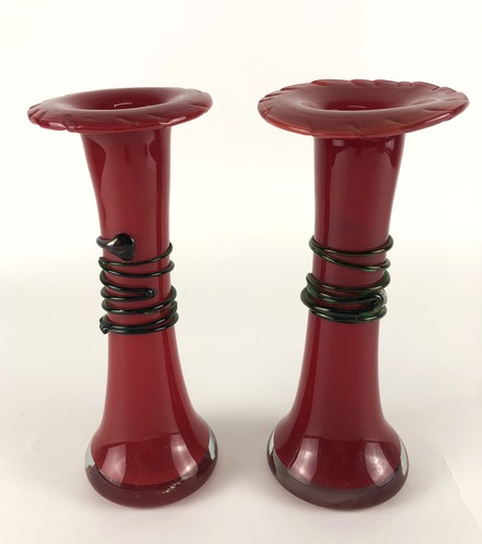 Paar jugendstil glasvasen - paar,