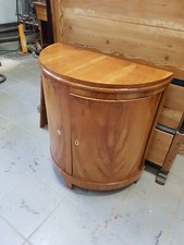 Demi Lune Kommode, rares Modell, Kirschbaum furniert, 1840 Rheinland