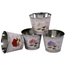 UNUS® Blumentopf Zink 4er Set