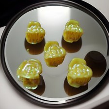 Haarclips/Haarklemme 5 Stk. - gelb ca. 2,2 cm x 2 cm  -