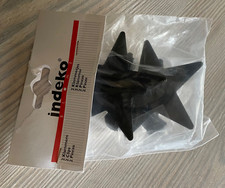 2 Gardinenklammern, Stern, Metall matt schwarz, unbenutzt!