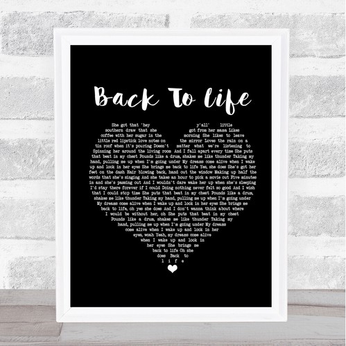 Back life black heart song - life,