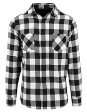 Build Your Brand Checked Flannel Shirt Herren Flanell S - XXL BY031 (C)
