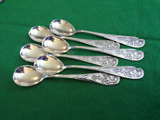 WMF Jugendstil Modell 29 Efeumuster Eislöffel 6 Personen Silber O TOP !