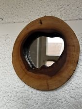Wandspiegel Holzspiegel Apfelholz Wandaufhänger Handarbeit Spiegel Baumscheibe