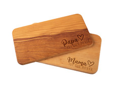 Frühstücksbrett Mama, Papa, Oma , Opa | Holzbrett mit Gravur | Geschenkidee