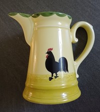 Zeller Keramik Hahn und Henne Milchkrug Milchtopf Krug Kanne Saftkrug