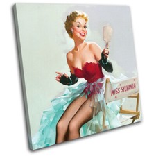 Vintage Girl Poster Sexy Retro