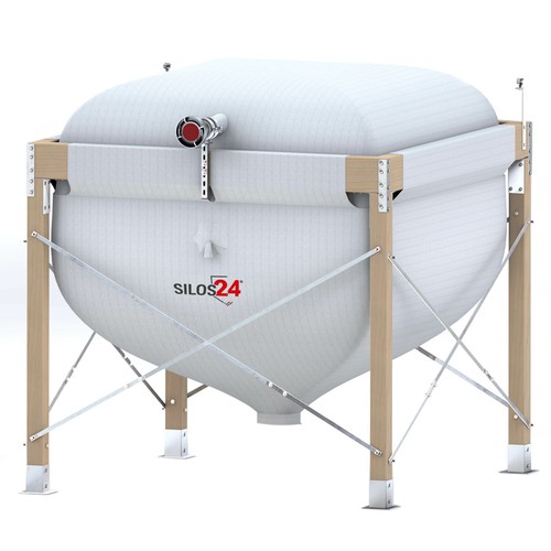 Pelletsilo mit holzgestell - pelletsilo,