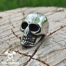 1 x Edelstahl Skull groß Totenkopf Beads Paracord Lanyard Knife Edc 5 mm Loch