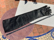 Jil Sander, extralange Fashion handschuhe, echtes leder, schwarz